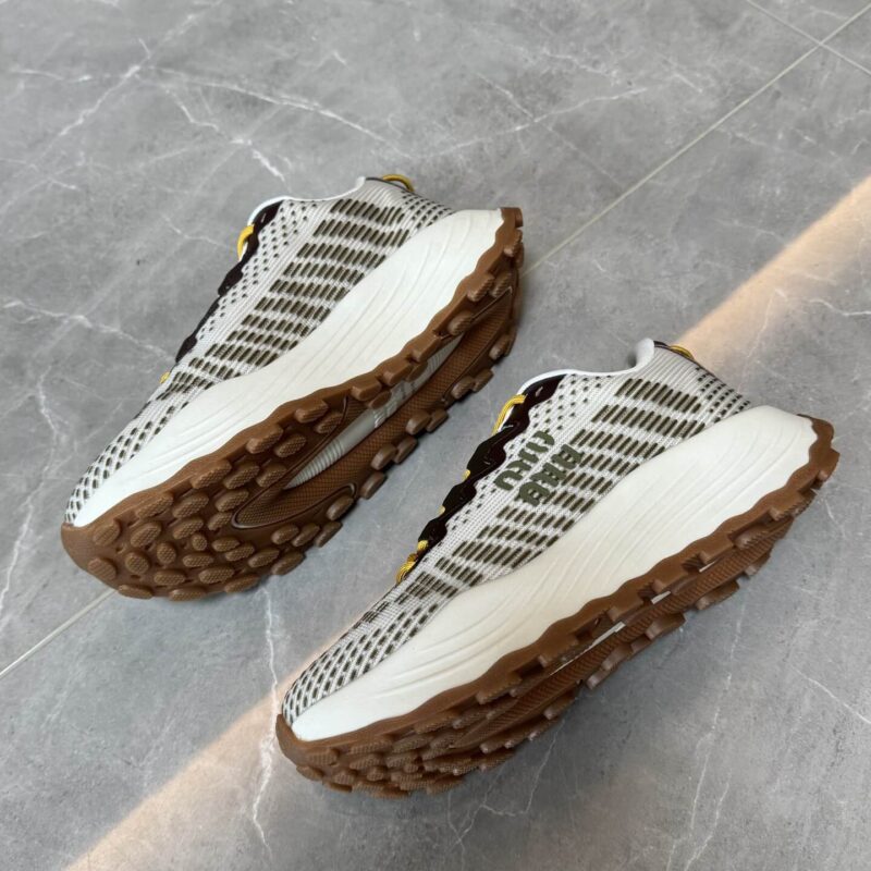 Miu Miu Green Technical-mesh Sneakers - Image 9