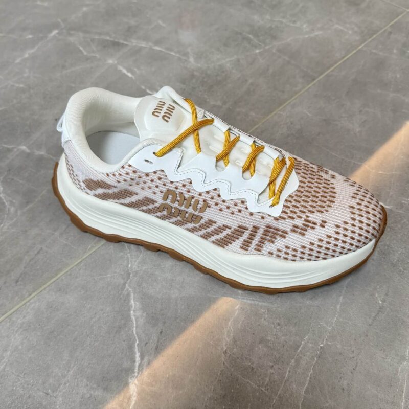 Miu Miu Pink Technical-mesh Sneakers - Image 3