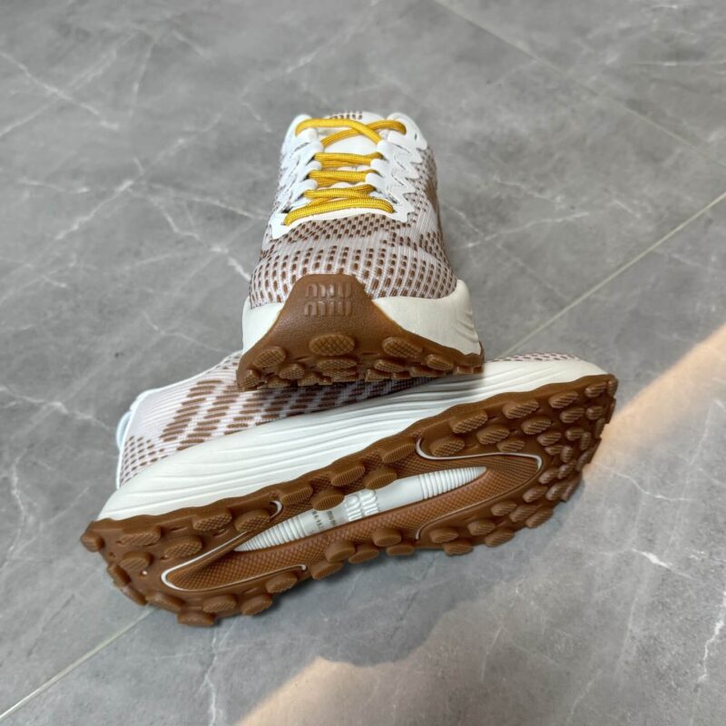 Miu Miu Pink Technical-mesh Sneakers - Image 5