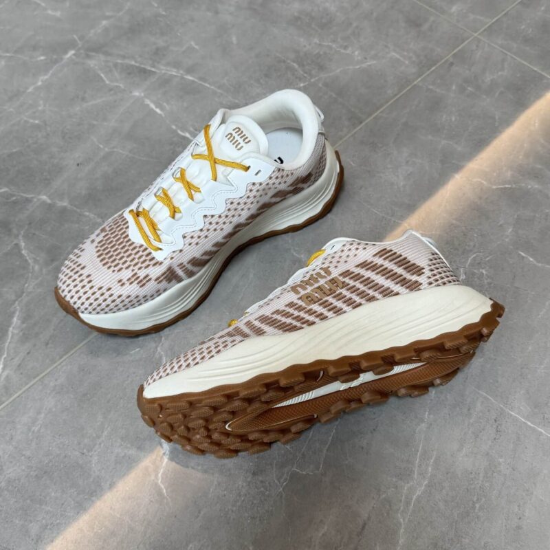 Miu Miu Pink Technical-mesh Sneakers - Image 6