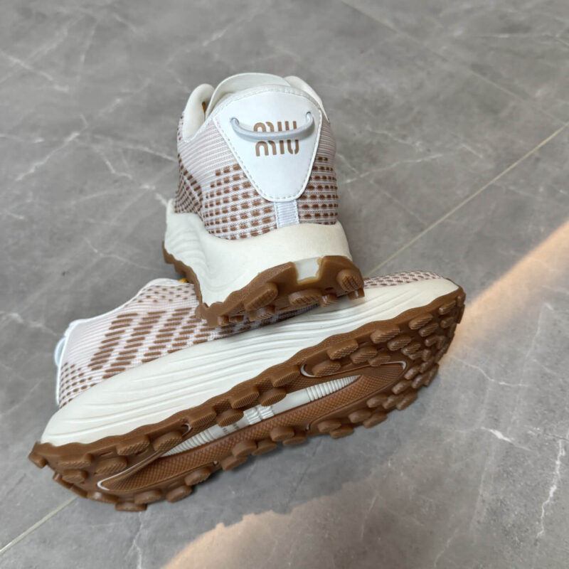 Miu Miu Pink Technical-mesh Sneakers - Image 7