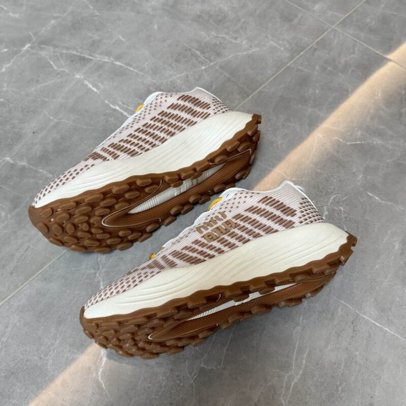 Miu Miu Pink Technical-mesh Sneakers - Image 8