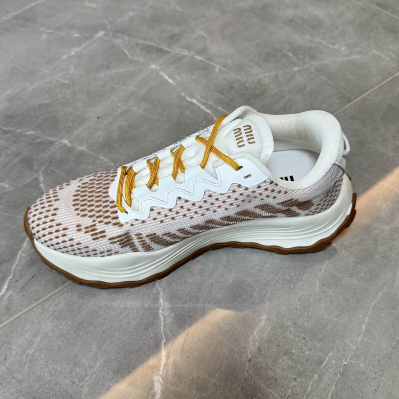 Miu Miu Pink Technical-mesh Sneakers - Image 9