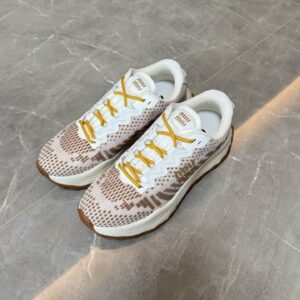 Miu Miu Pink Technical-mesh Sneakers