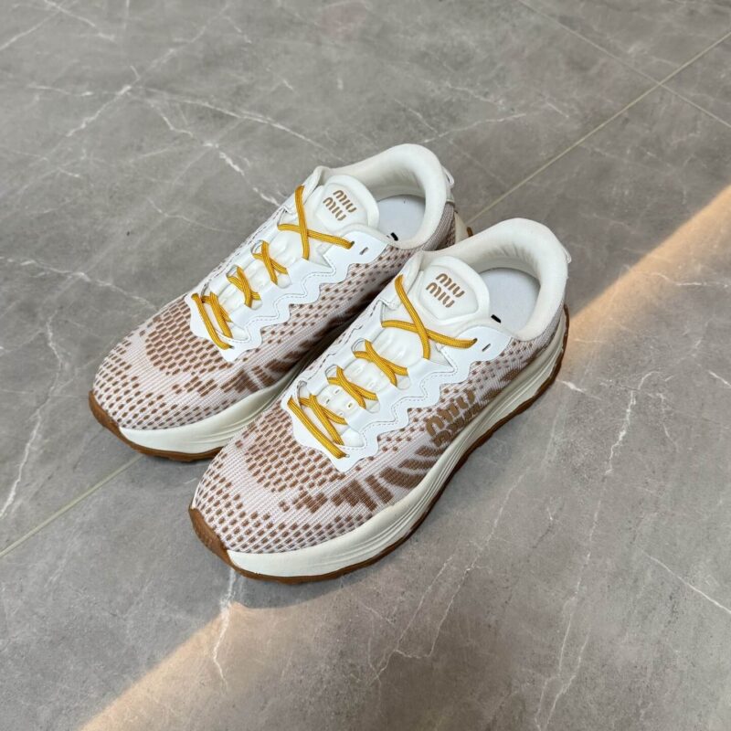 Miu Miu Pink Technical-mesh Sneakers